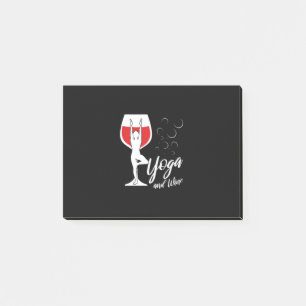 Weihnachtsgeschenk I Liebe Yoga und Wein Post-it Klebezettel