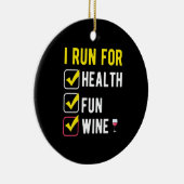 Weihnachtsgeschenk | Ich kandidiere für gesunden W Keramik Ornament (Rechts)