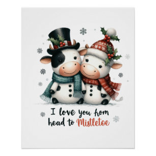 Weihnachtsgeschenk Ich liebe dich Poster