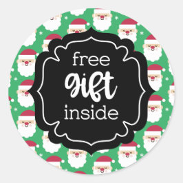 Weihnachtsgeschenk im Innern Runder Aufkleber