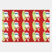 Weihnachtsgeschenk in coolen Farbtönen  Geschenkpapier Set (Vorderseite 3)