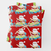 Weihnachtsgeschenk in coolen Farbtönen  Geschenkpapier Set (Beispiel)