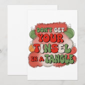 Weihnachtsgeschenk In Einer Verstrickung Einladung (Vorne/Hinten)
