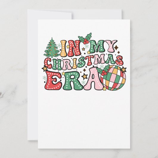 Weihnachtsgeschenk in meiner Weihnachtszeit Groovy Einladung (Vorderseite)