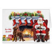 Weihnachtsgeschenk Irish Setter Hund Holiday (Vorderseite (Horizontal))