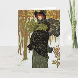 Weihnachtsgeschenk Jugendstil-Scribners Cover 1895 Feiertagskarte