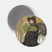 Weihnachtsgeschenk Jugendstil-Scribners Cover 1895 Magnet (Vorderseite/Rückseite)