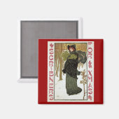 Weihnachtsgeschenk Jugendstil-Scribners Cover 1895 Magnet (Vorderseite/Rückseite)