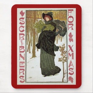 Weihnachtsgeschenk Jugendstil-Scribners Cover 1895 Mousepad