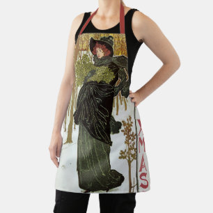 Weihnachtsgeschenk Jugendstil-Scribners Cover 1895 Schürze