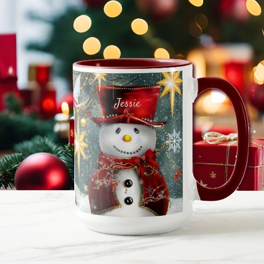 Weihnachtsgeschenk Kaffee Tasse Niedlich Snowman N