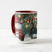 Weihnachtsgeschenk Kaffee Tasse Niedlich Snowman N (Vorderseite Links)