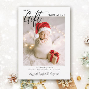 Weihnachtsgeschenk Kalligrafie Moderne Süße Baby-F Feiertagskarte
