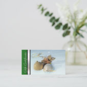 Weihnachtsgeschenk-Karten-Zertifikat-Grün-Silber Rabattkarte (Stehend Vorderseite)