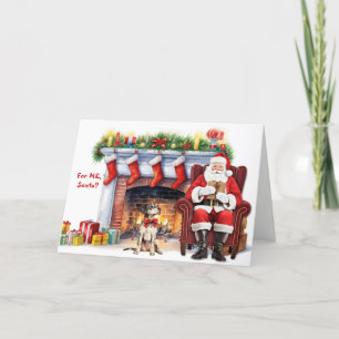 Weihnachtsgeschenk Katahoula Leopard Hundeschartka Feiertagskarte