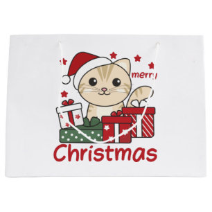 Weihnachtsgeschenk Katzen Wintertiere Katzen Gross Große Geschenktüte