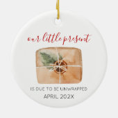 Weihnachtsgeschenk Keramik Ornament (Hinten)