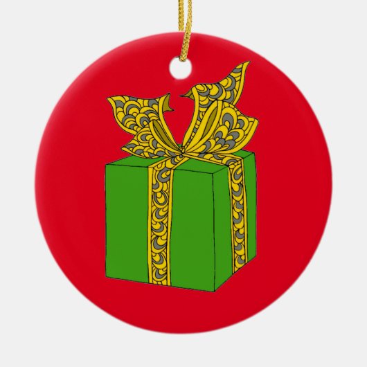 Weihnachtsgeschenk Keramikornament (Vorne)