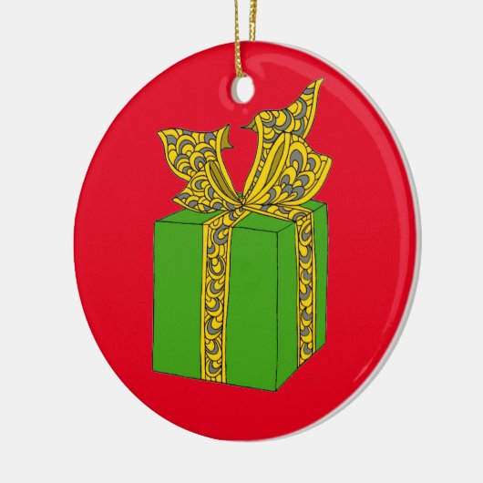 Weihnachtsgeschenk Keramikornament (Links)