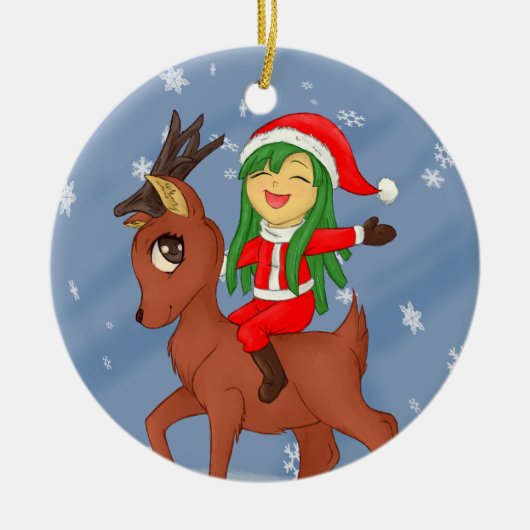 Weihnachtsgeschenk Keramikornament (Vorne)