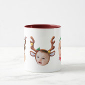 Weihnachtsgeschenk Kinder Funny Faces Maroon Kaffe Tasse (Zentrum)