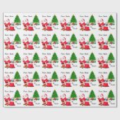 Weihnachtsgeschenk Kindername Klassisches Weihnach Geschenkpapier (Flach)