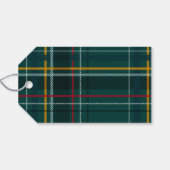 Weihnachtsgeschenk - Klassik Grün - kariert Geschenkanhänger (Rückseite Horizontal)