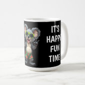 Weihnachtsgeschenk Koala Happy Fun Time Kaffeetasse (VorderseiteRechts)
