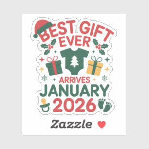 Weihnachtsgeschenk kommt Januar 2026 Paare Aufkleber