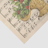 Weihnachtsgeschenk Körbchen-Musikblatt Decoupage Seidenpapier (Ausschnitt)