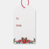 Weihnachtsgeschenk | Kranz in Evergreen Geschenkanhänger (Rückseite)