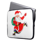 Weihnachtsgeschenk Laptop Sleeve Weihnachtsmann (Vorderseite Links)