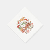 Weihnachtsgeschenk Lass es schneien Serviette (Ecke)