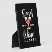 Weihnachtsgeschenk | Lass Freunde Wein nicht allei Fotoplatte (Seite)