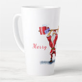 Weihnachtsgeschenk Latte Tasse Bodybuilder Weihnac (Linke Ecke)