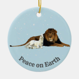 Weihnachtsgeschenk Lion Baby Unicorn Fohlen Keramik Ornament
