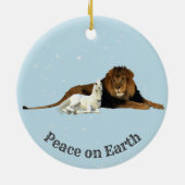 Weihnachtsgeschenk Lion Baby Unicorn Fohlen Keramik Ornament (Hinten)