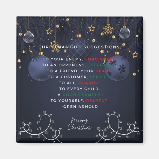 Weihnachtsgeschenk Magnet (Vorne)