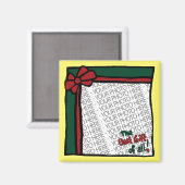 Weihnachtsgeschenk-Magnet, Platz, Fotovorlage Magnet (Vorderseite/Rückseite)