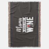 Weihnachtsgeschenk | Mama braucht etwas Wein Decke (Vorderseite Vertikal)