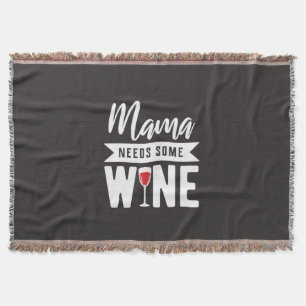 Weihnachtsgeschenk Mama braucht etwas Wein Decke