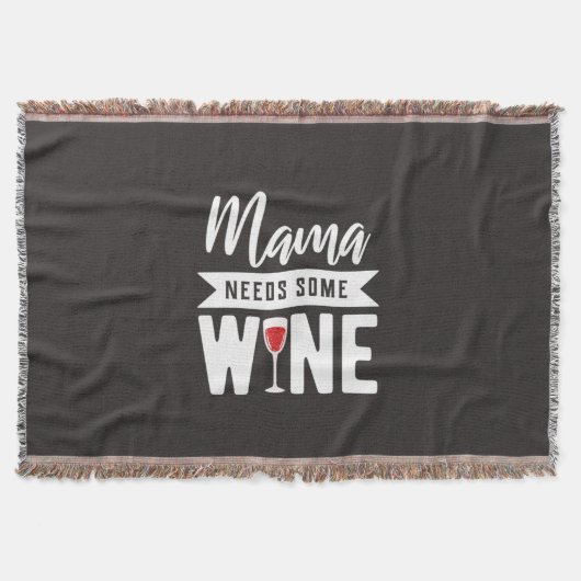 Weihnachtsgeschenk | Mama braucht etwas Wein Decke (Vorderseite)