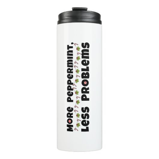 Weihnachtsgeschenk - "Mehr Pfefferminz, weniger Pr Thermosbecher (Vorderseite)