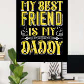 Weihnachtsgeschenk | Mein bester Freund ist mein V Poster (Heimbüro)