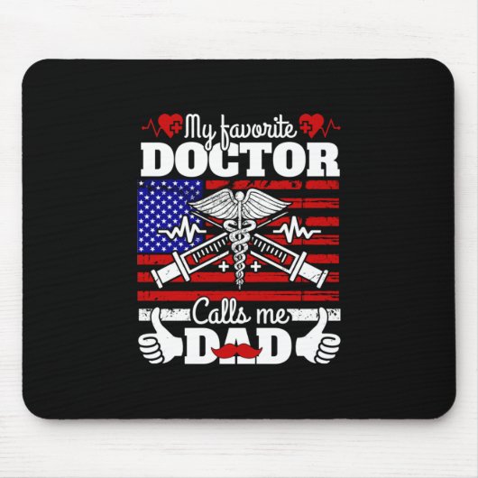 Weihnachtsgeschenk | Mein Lieblingsarzt ruft mich  Mousepad (Vorne)