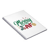 Weihnachtsgeschenk | Merry AF Cool Sassy Notizblock (Rechte Seite)