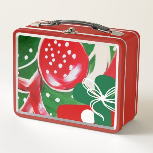 Weihnachtsgeschenk Metall Brotdose (Vorderseite)