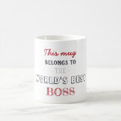 Weihnachtsgeschenk Minimalistisch Bester Boss Kaffeetasse (Mittel)