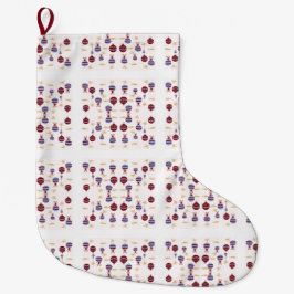 Weihnachtsgeschenk mit farbenfrohen Girlanden Großer Weihnachtsstrumpf