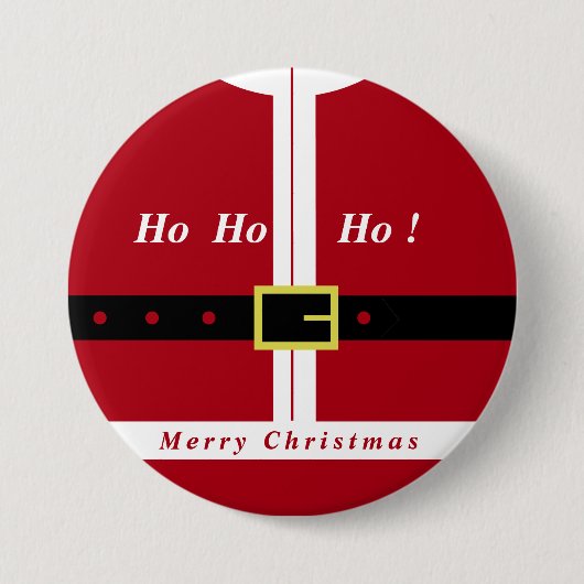 Weihnachtsgeschenk mit Funny Santa Design Button (Vorderseite)